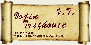 Vojin Trifković vizit kartica